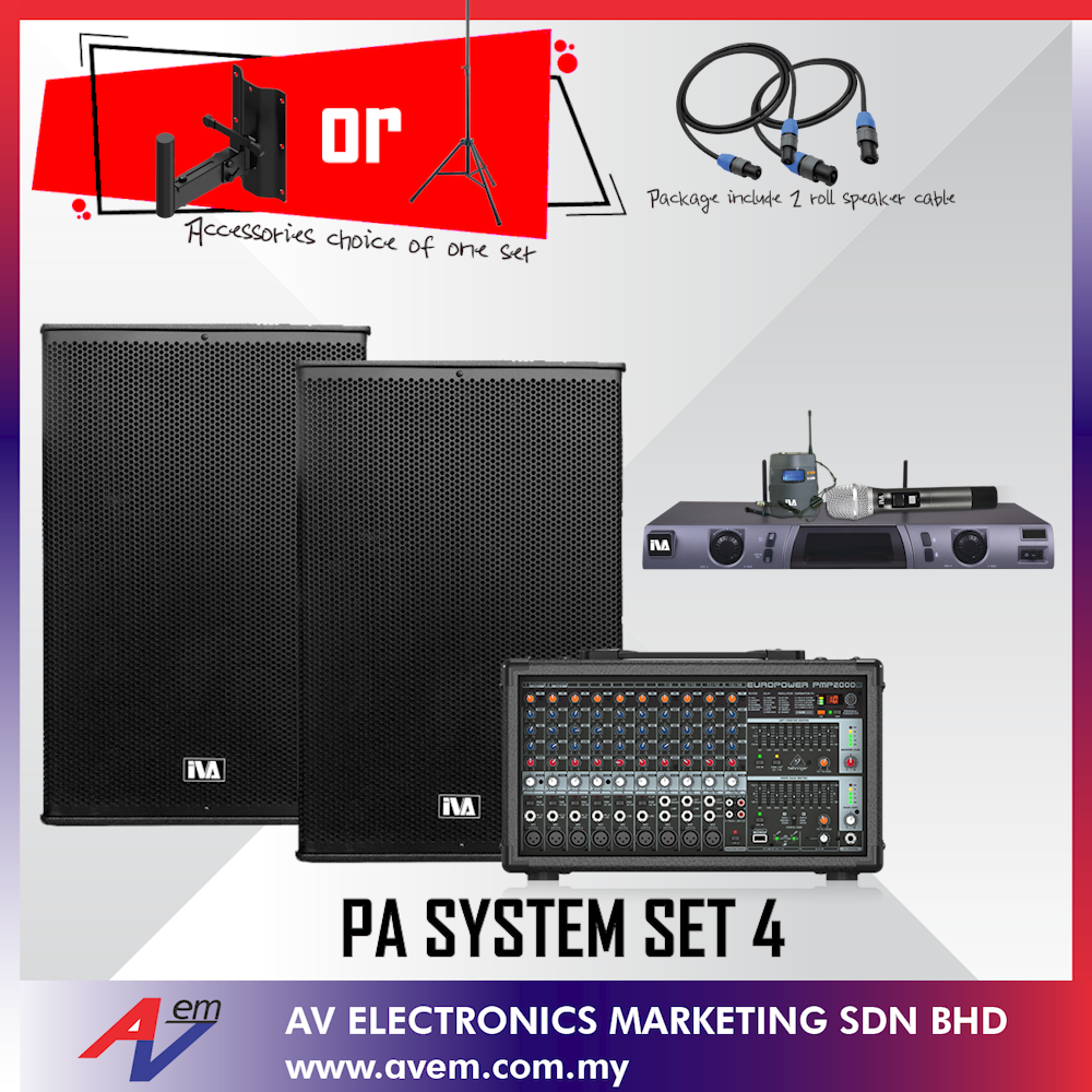 PA SYSTEM SET 4 ( PA System for Catering , PA System for Semi Outdoor